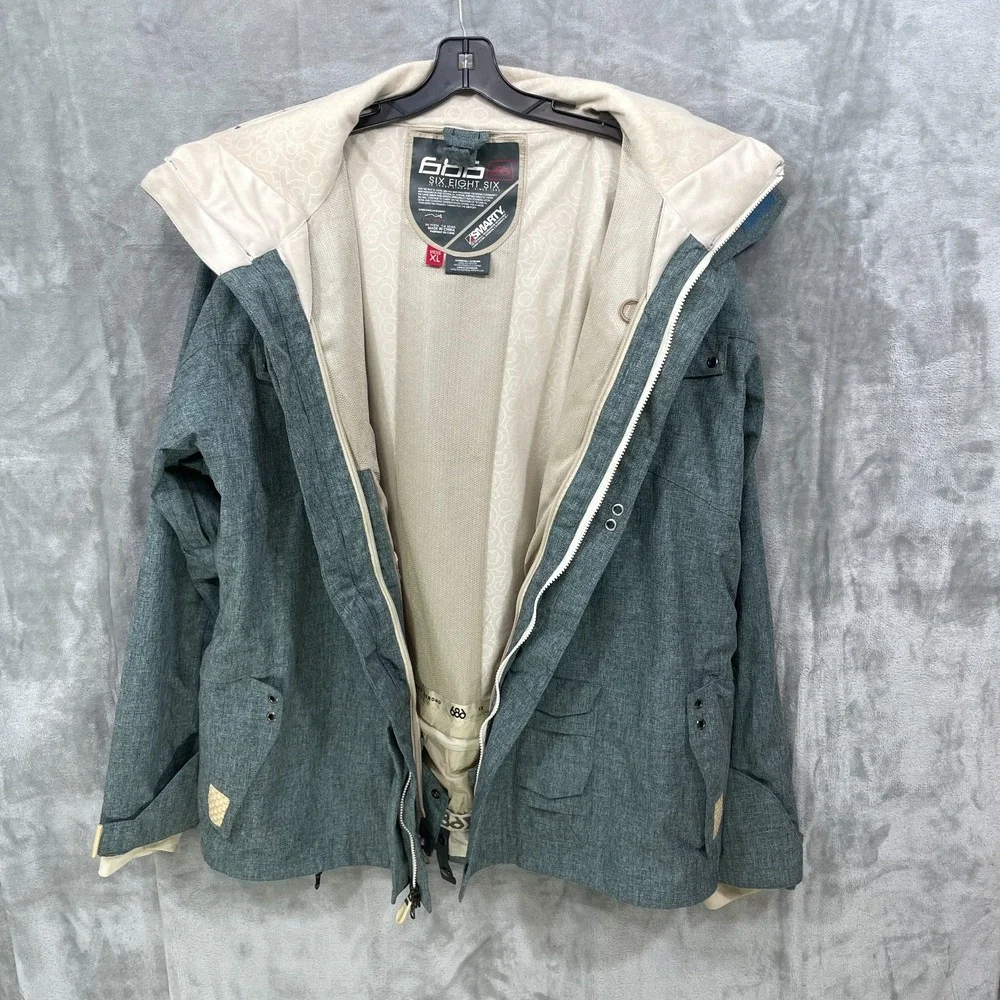 686 Smarty Snowboard Jacket Mens XL  3 in 1 l Heavy Ski/Snowboard Teal Gray